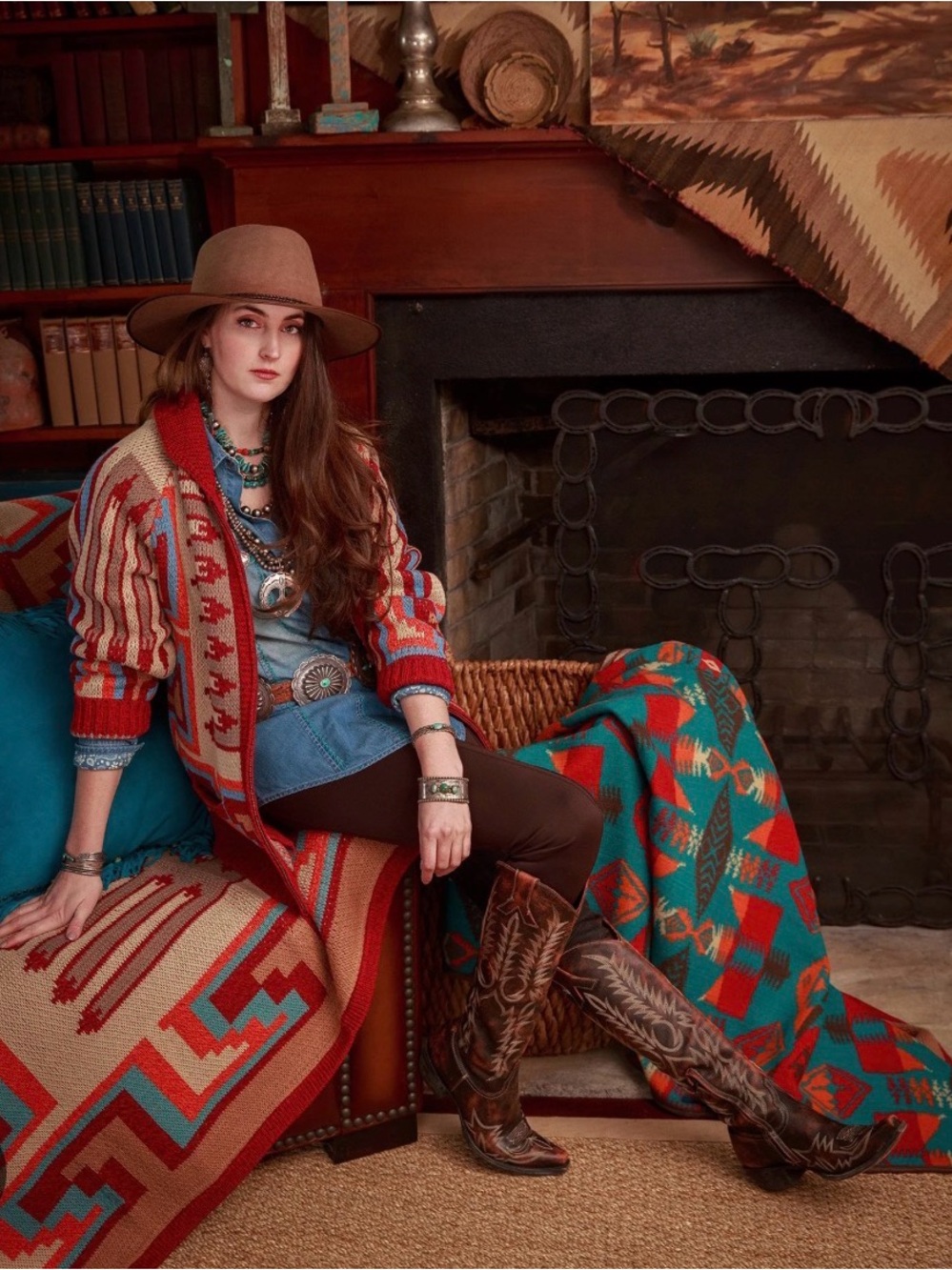 Tasha Polizzi Southwestern Knit Cardigan Sweater